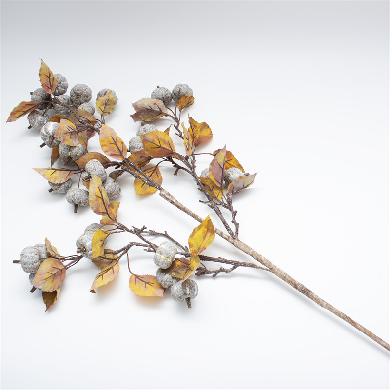 Ink Color Autumn Pumpkin Faux Berry Branch