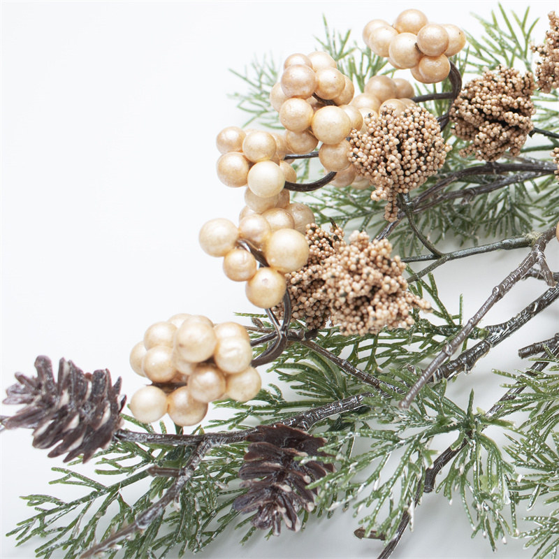 Champagne Berry Pine Needles Christmas Branch