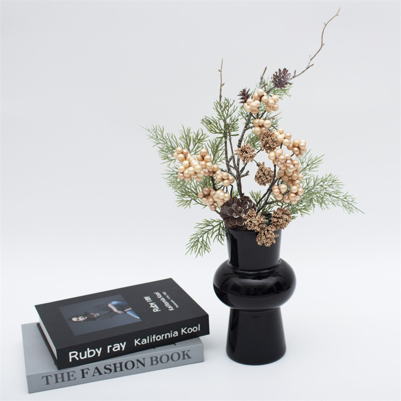 Champagne Berry Pine Needles Christmas Branch