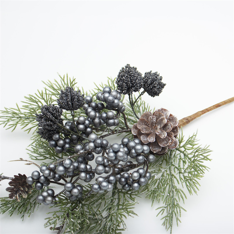 Light Blue Berry Spray Christmas Artificial Stem